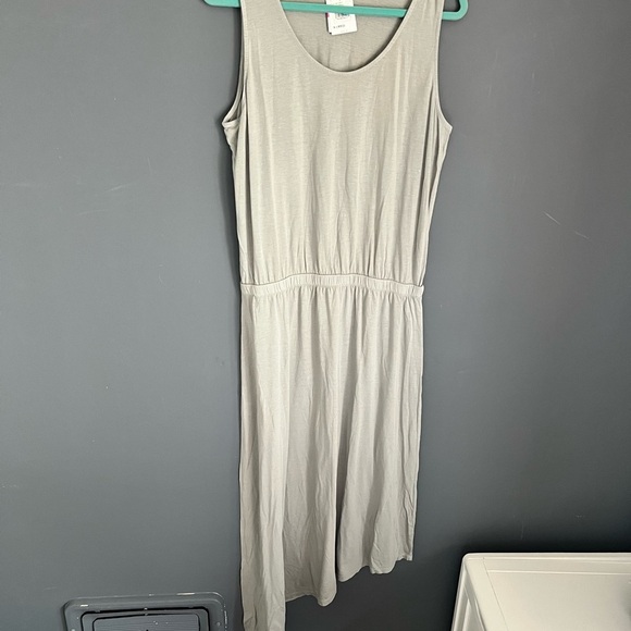 New FRESH PRODUCE Slate Gray ARIA Size XL Long Stretchy Knit Maxi Dress - Picture 2 of 6